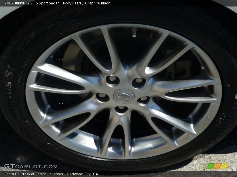 Ivory Pearl / Graphite Black 2007 Infiniti G 35 S Sport Sedan