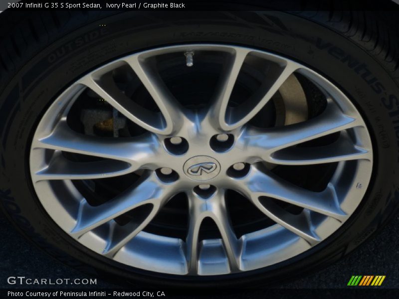 Ivory Pearl / Graphite Black 2007 Infiniti G 35 S Sport Sedan