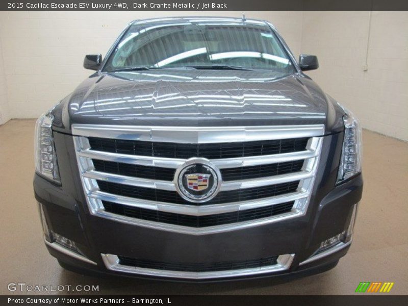 Dark Granite Metallic / Jet Black 2015 Cadillac Escalade ESV Luxury 4WD