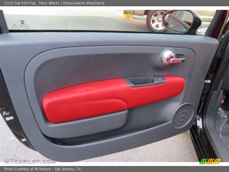 Nero (Black) / Rosso/Avorio (Red/Ivory) 2013 Fiat 500 Pop