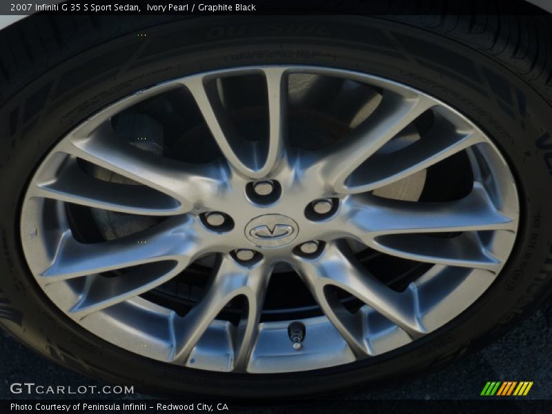Ivory Pearl / Graphite Black 2007 Infiniti G 35 S Sport Sedan