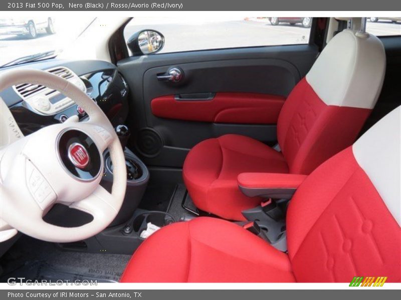 Nero (Black) / Rosso/Avorio (Red/Ivory) 2013 Fiat 500 Pop