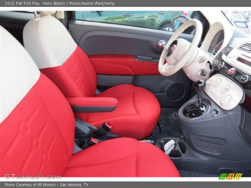 Nero (Black) / Rosso/Avorio (Red/Ivory) 2013 Fiat 500 Pop