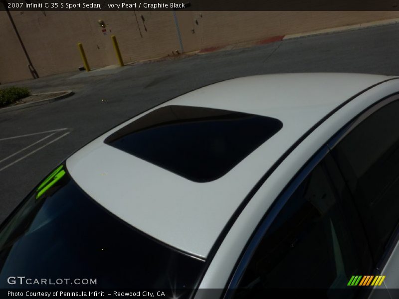 Ivory Pearl / Graphite Black 2007 Infiniti G 35 S Sport Sedan