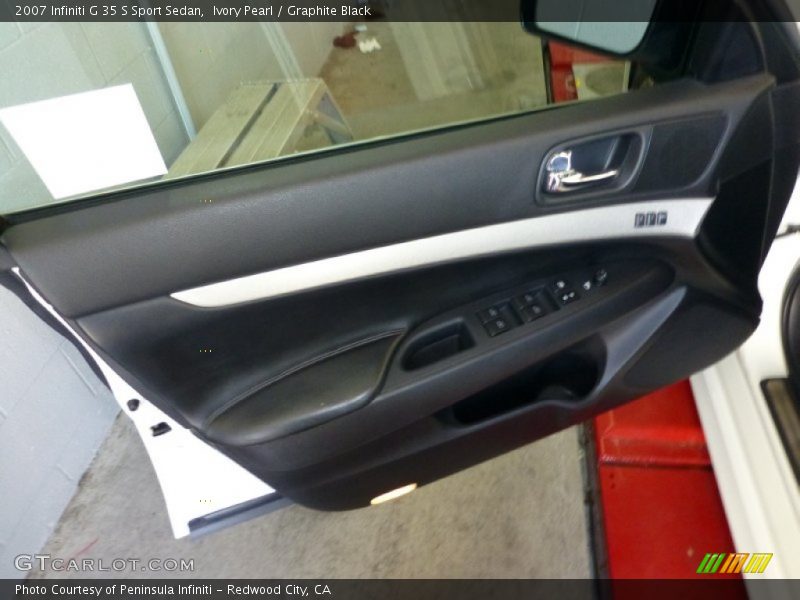 Ivory Pearl / Graphite Black 2007 Infiniti G 35 S Sport Sedan