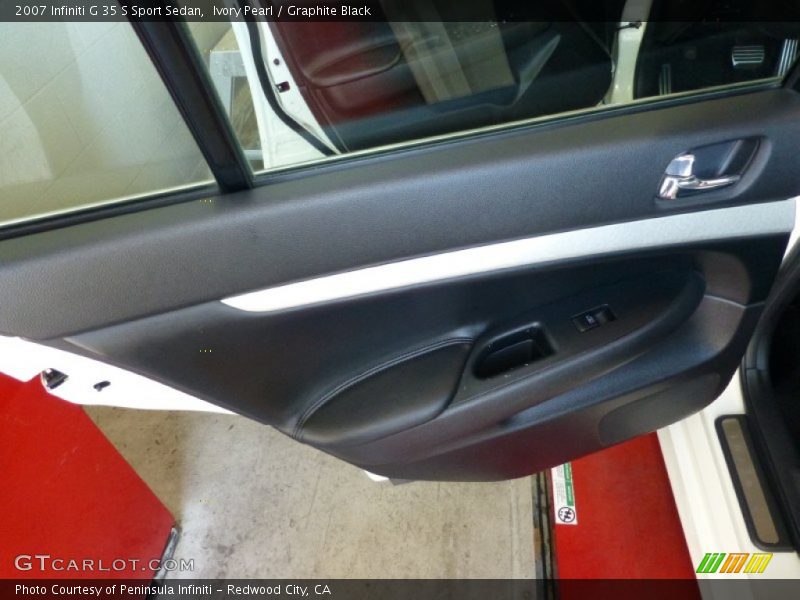 Ivory Pearl / Graphite Black 2007 Infiniti G 35 S Sport Sedan