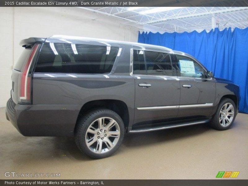 Dark Granite Metallic / Jet Black 2015 Cadillac Escalade ESV Luxury 4WD