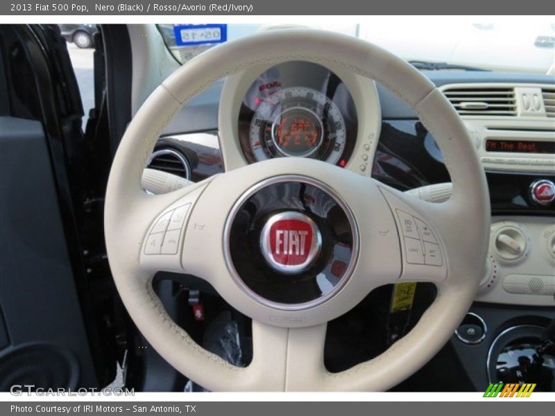 Nero (Black) / Rosso/Avorio (Red/Ivory) 2013 Fiat 500 Pop