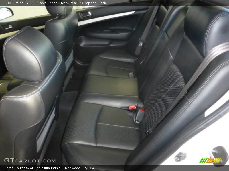 Ivory Pearl / Graphite Black 2007 Infiniti G 35 S Sport Sedan