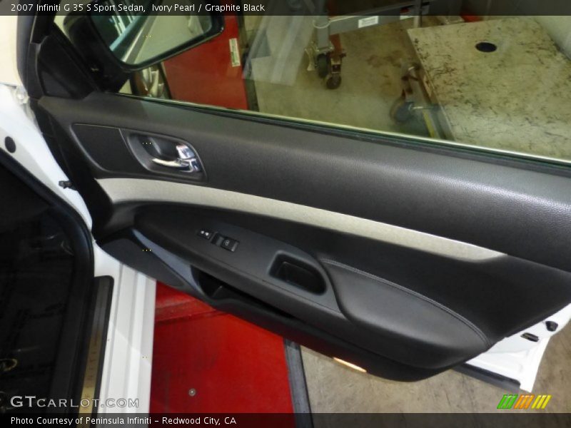 Ivory Pearl / Graphite Black 2007 Infiniti G 35 S Sport Sedan