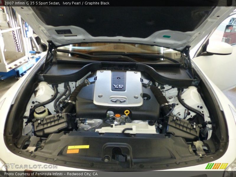 Ivory Pearl / Graphite Black 2007 Infiniti G 35 S Sport Sedan