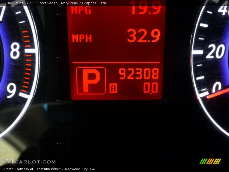 Ivory Pearl / Graphite Black 2007 Infiniti G 35 S Sport Sedan