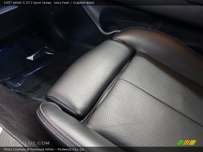 Ivory Pearl / Graphite Black 2007 Infiniti G 35 S Sport Sedan