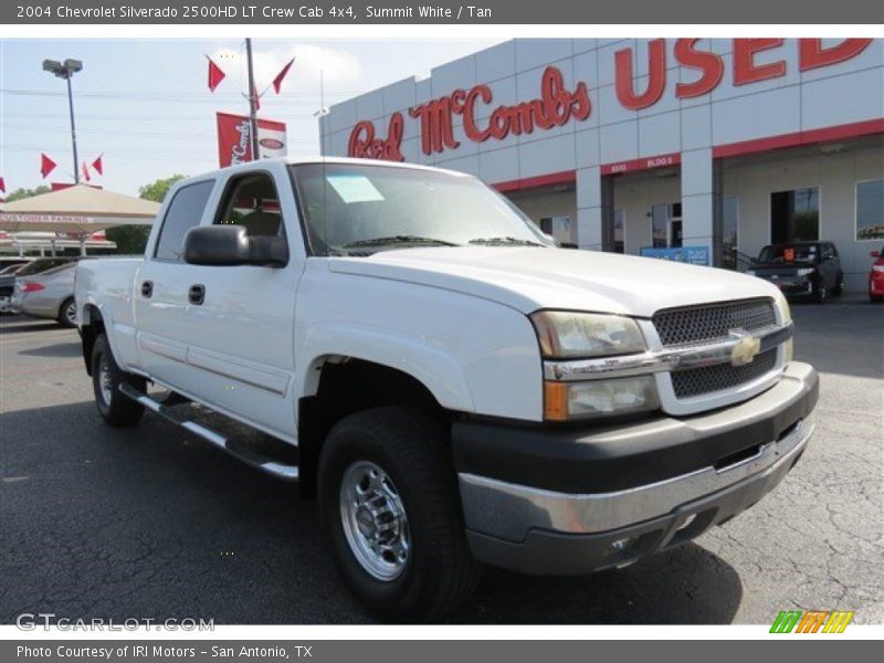 Summit White / Tan 2004 Chevrolet Silverado 2500HD LT Crew Cab 4x4