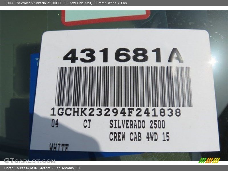Summit White / Tan 2004 Chevrolet Silverado 2500HD LT Crew Cab 4x4