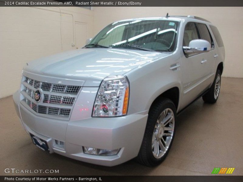 Radiant Silver Metallic / Ebony/Ebony 2014 Cadillac Escalade Premium AWD