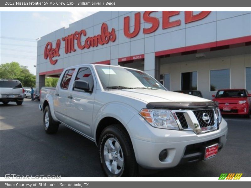 Brilliant Silver / Beige 2013 Nissan Frontier SV V6 Crew Cab