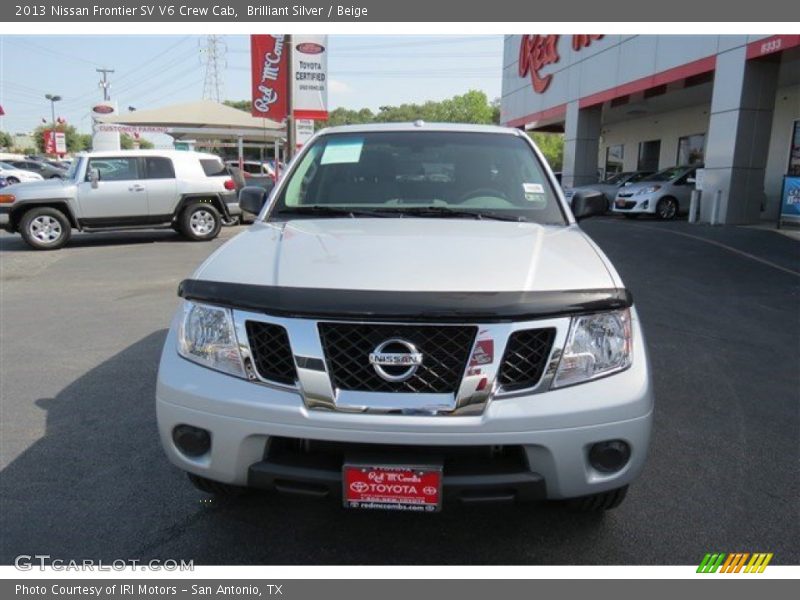 Brilliant Silver / Beige 2013 Nissan Frontier SV V6 Crew Cab