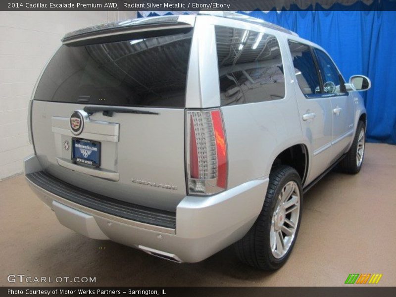 Radiant Silver Metallic / Ebony/Ebony 2014 Cadillac Escalade Premium AWD