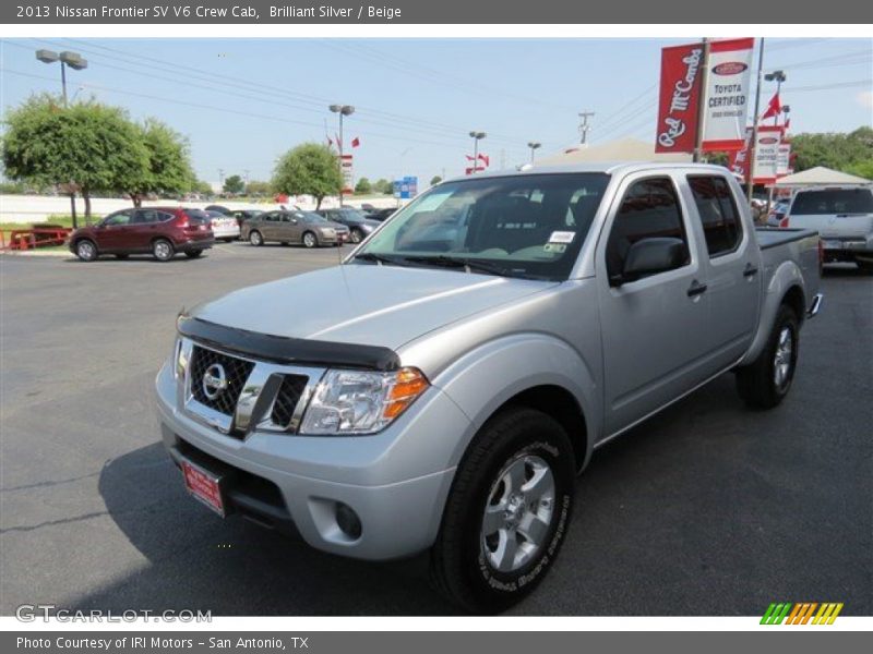 Brilliant Silver / Beige 2013 Nissan Frontier SV V6 Crew Cab