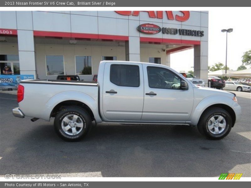 Brilliant Silver / Beige 2013 Nissan Frontier SV V6 Crew Cab