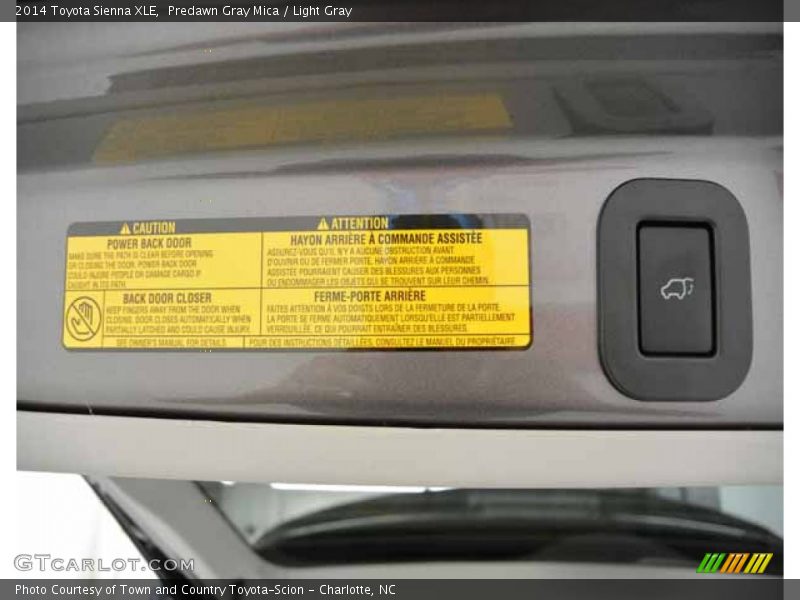 Predawn Gray Mica / Light Gray 2014 Toyota Sienna XLE