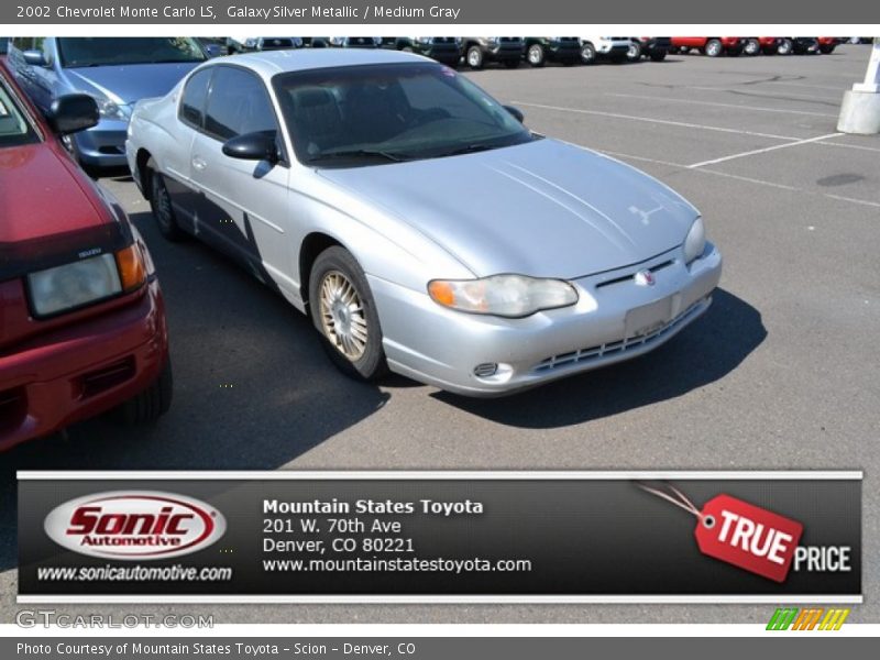 Galaxy Silver Metallic / Medium Gray 2002 Chevrolet Monte Carlo LS