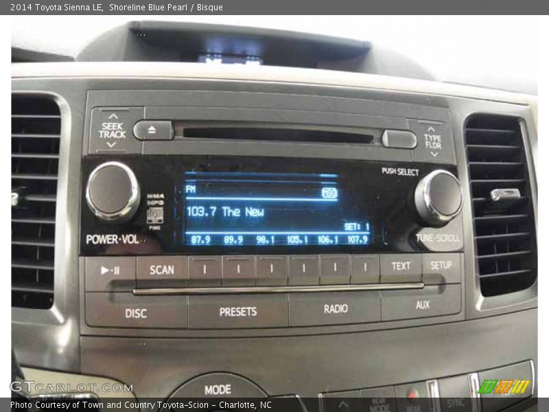 Shoreline Blue Pearl / Bisque 2014 Toyota Sienna LE