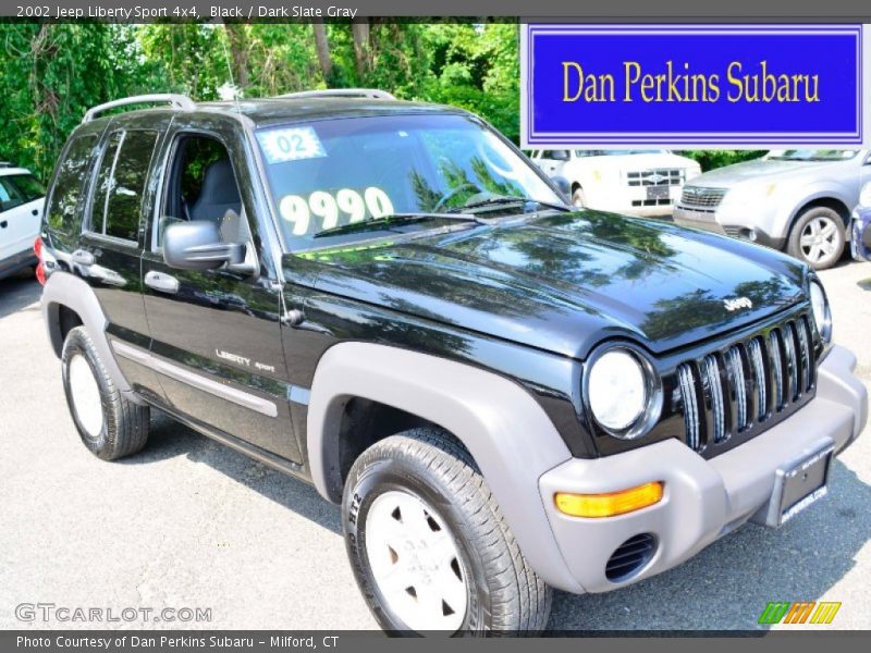 Black / Dark Slate Gray 2002 Jeep Liberty Sport 4x4