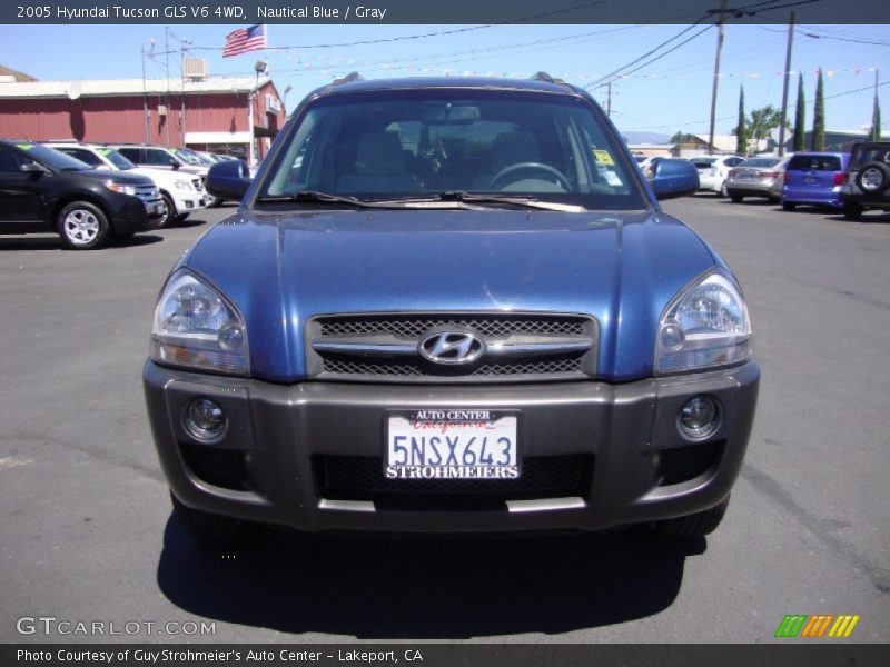 Nautical Blue / Gray 2005 Hyundai Tucson GLS V6 4WD