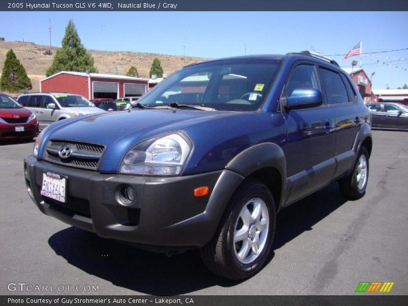 Nautical Blue / Gray 2005 Hyundai Tucson GLS V6 4WD