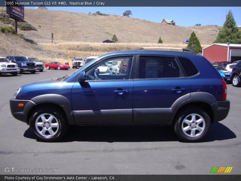 Nautical Blue / Gray 2005 Hyundai Tucson GLS V6 4WD
