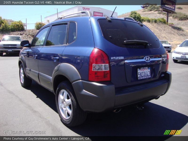 Nautical Blue / Gray 2005 Hyundai Tucson GLS V6 4WD