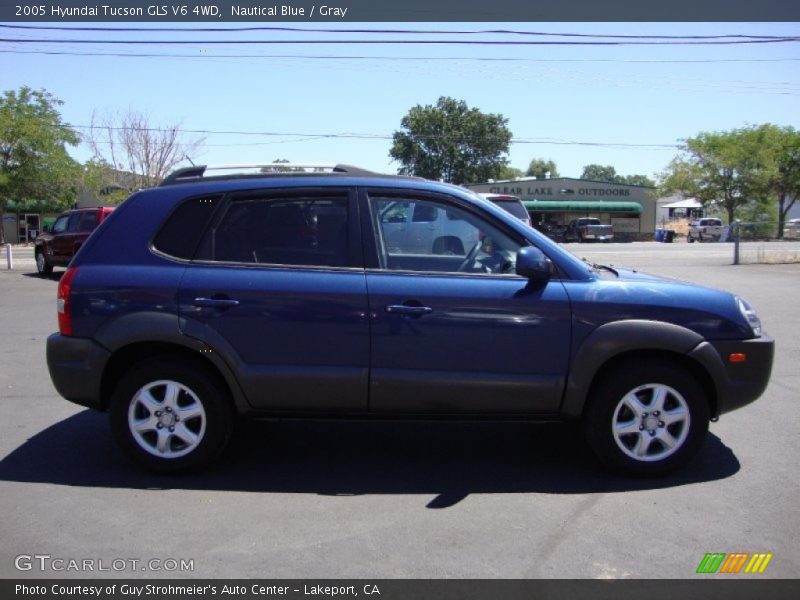 Nautical Blue / Gray 2005 Hyundai Tucson GLS V6 4WD