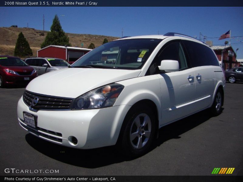 Nordic White Pearl / Gray 2008 Nissan Quest 3.5 S