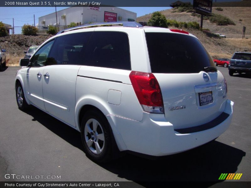 Nordic White Pearl / Gray 2008 Nissan Quest 3.5 S