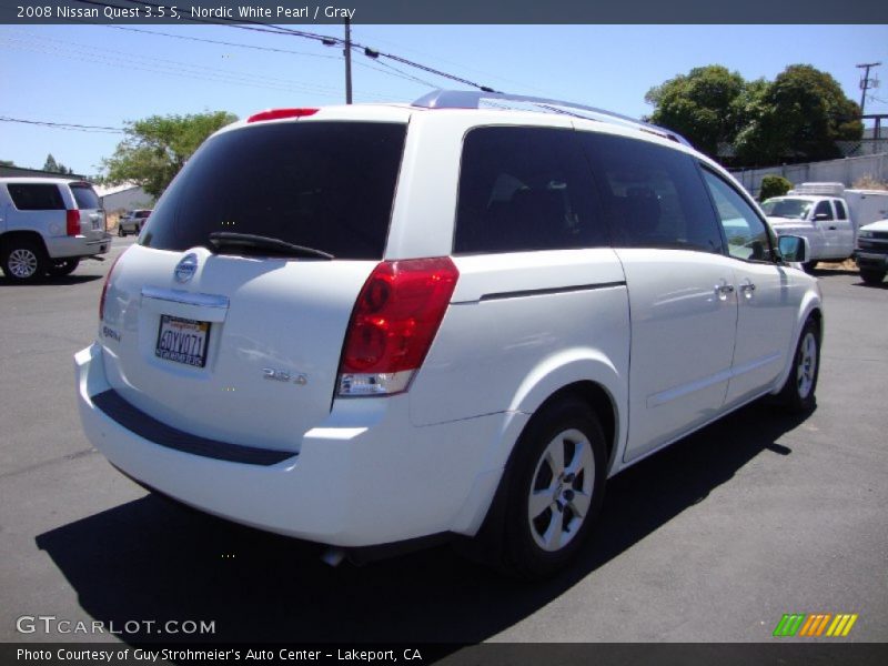 Nordic White Pearl / Gray 2008 Nissan Quest 3.5 S