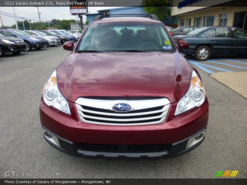Ruby Red Pearl / Off Black 2012 Subaru Outback 2.5i
