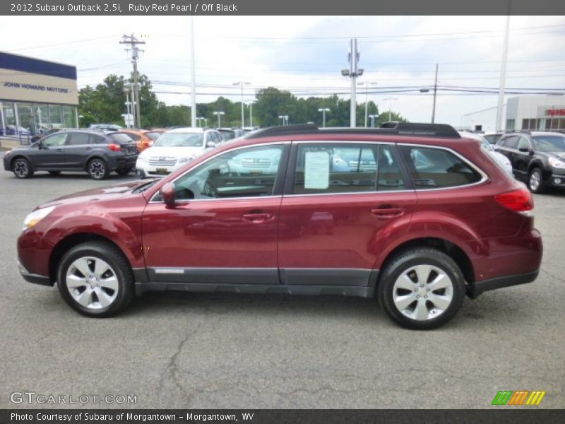 Ruby Red Pearl / Off Black 2012 Subaru Outback 2.5i