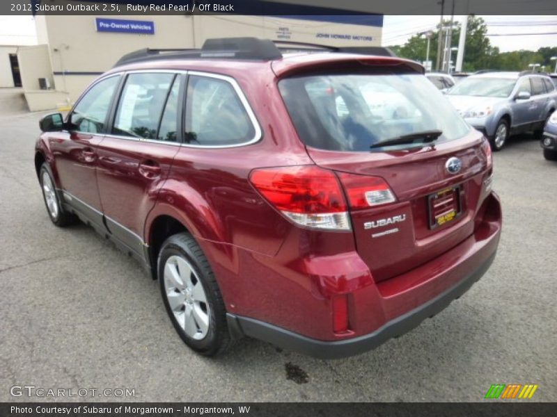 Ruby Red Pearl / Off Black 2012 Subaru Outback 2.5i