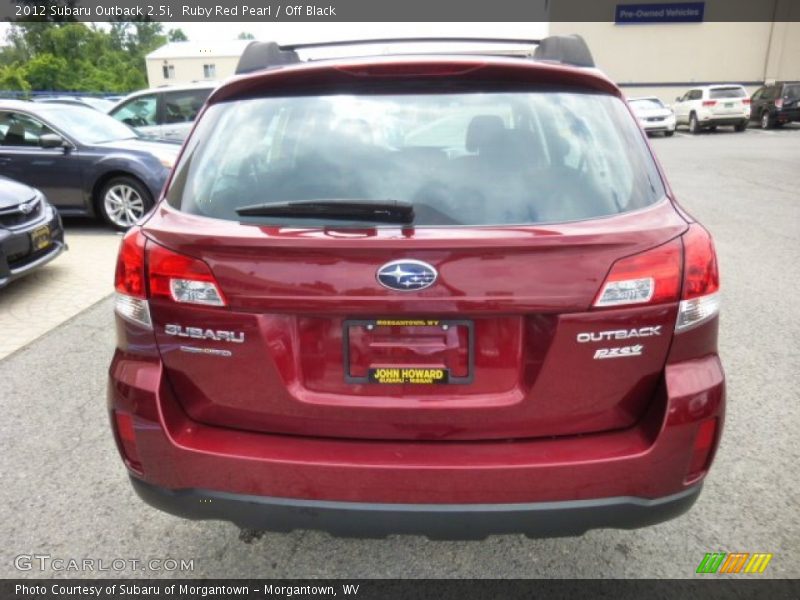 Ruby Red Pearl / Off Black 2012 Subaru Outback 2.5i