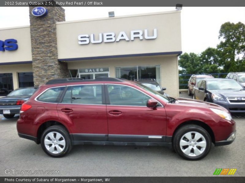 Ruby Red Pearl / Off Black 2012 Subaru Outback 2.5i