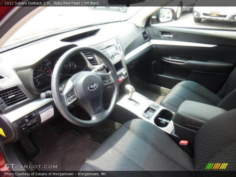 Ruby Red Pearl / Off Black 2012 Subaru Outback 2.5i