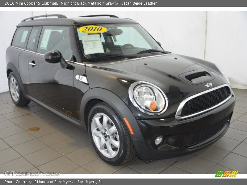 Midnight Black Metallic / Gravity Tuscan Beige Leather 2010 Mini Cooper S Clubman