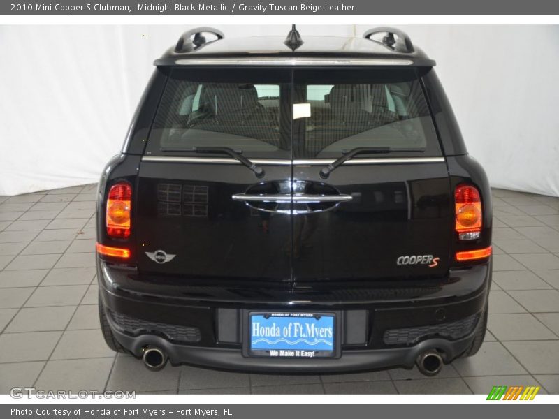 Midnight Black Metallic / Gravity Tuscan Beige Leather 2010 Mini Cooper S Clubman