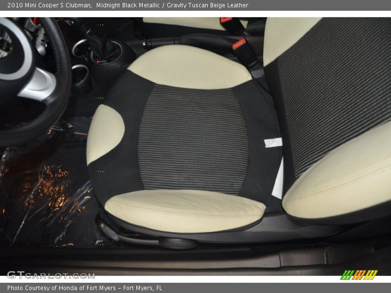Midnight Black Metallic / Gravity Tuscan Beige Leather 2010 Mini Cooper S Clubman
