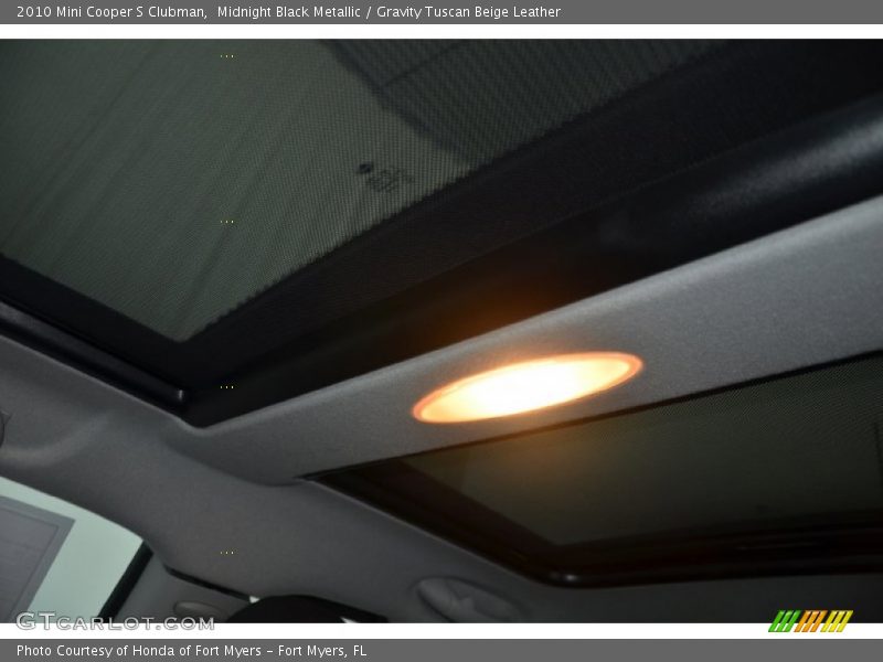 Midnight Black Metallic / Gravity Tuscan Beige Leather 2010 Mini Cooper S Clubman