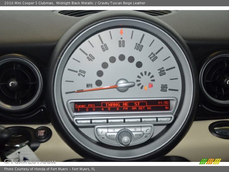 Midnight Black Metallic / Gravity Tuscan Beige Leather 2010 Mini Cooper S Clubman