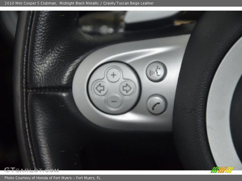 Midnight Black Metallic / Gravity Tuscan Beige Leather 2010 Mini Cooper S Clubman