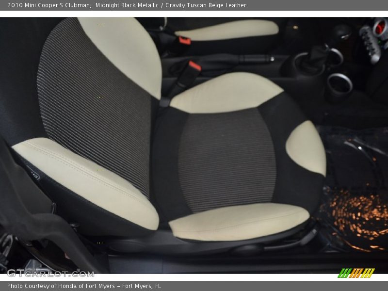 Midnight Black Metallic / Gravity Tuscan Beige Leather 2010 Mini Cooper S Clubman